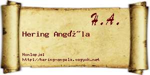 Hering Angéla névjegykártya